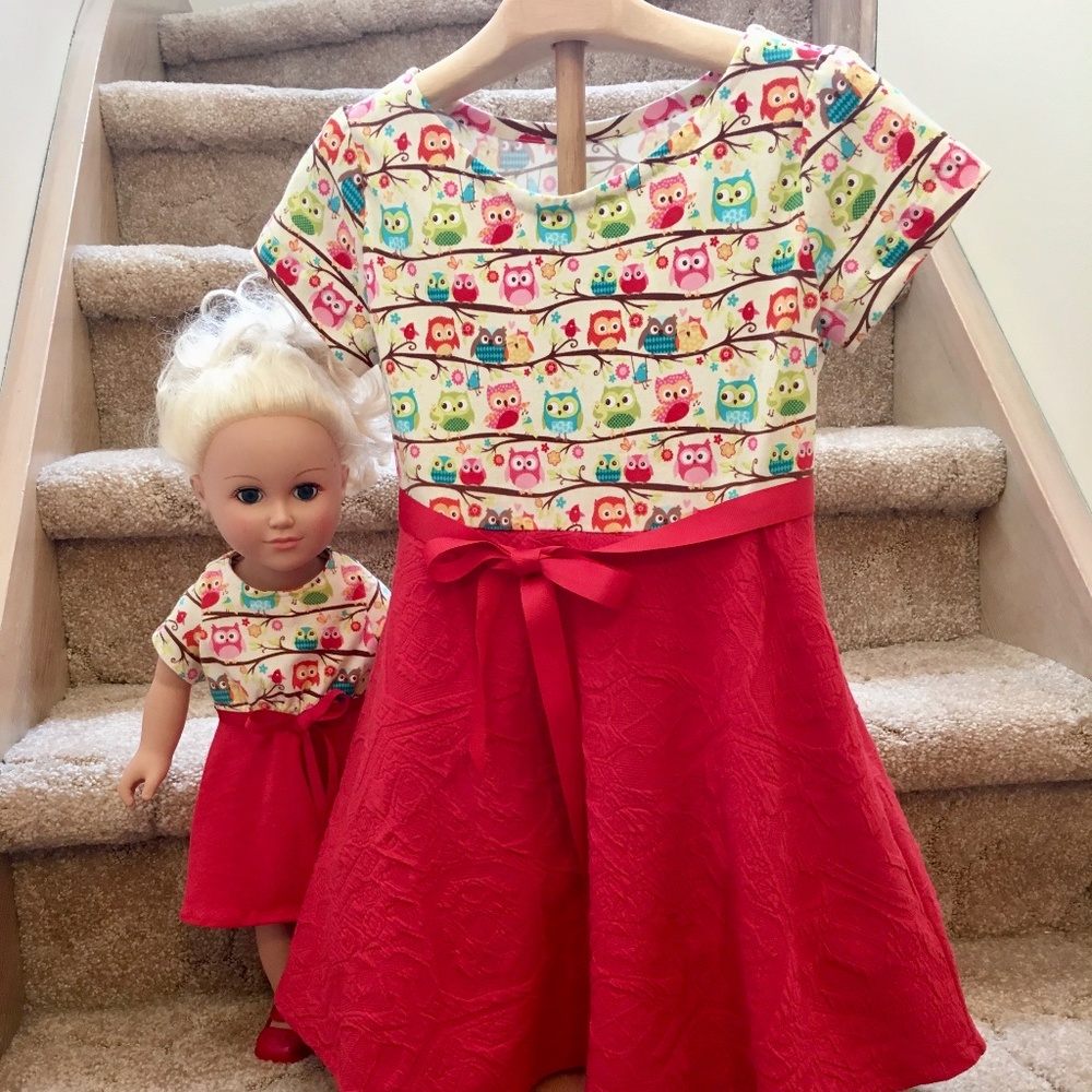 Matching Doll & Girl’s Size 5 Dresses